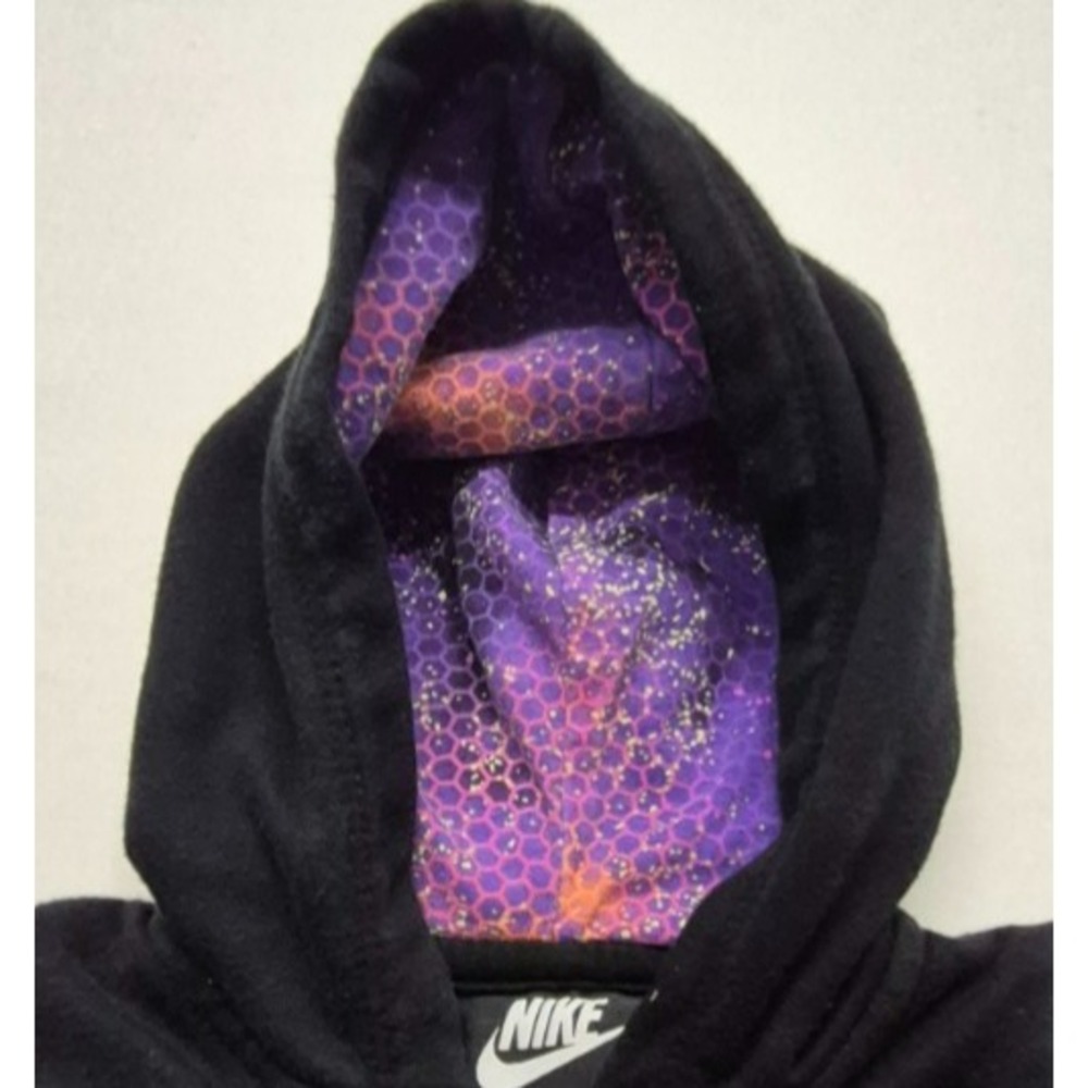 Nike baby "Just Do it" black one piece‎ hoodie full zip coverall sz. 12 months - Picture 4 of 12